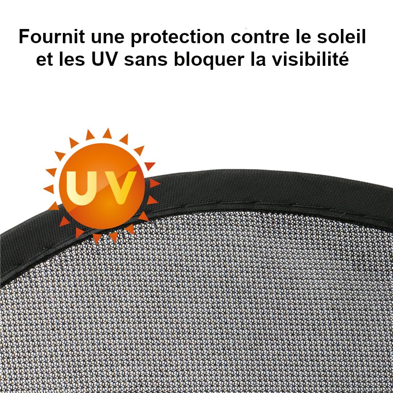 2x Pare-soleils universels pliables pour vitre latérale protection UV